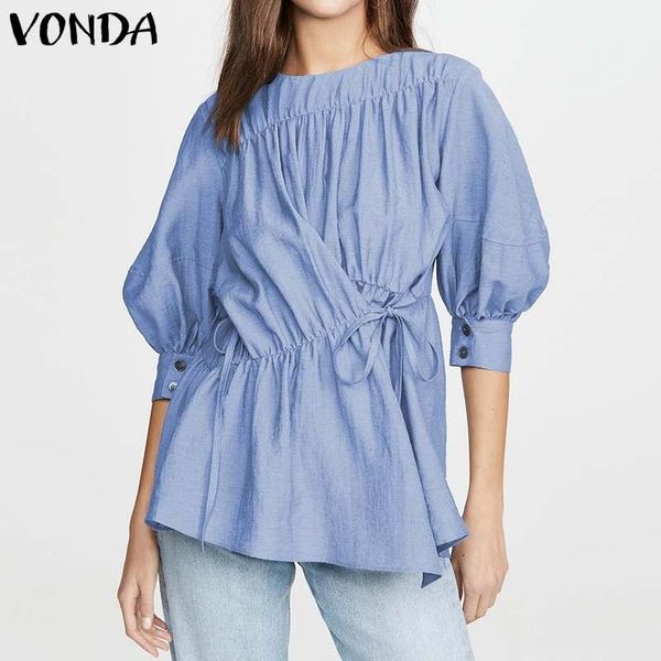 women's blouses & shirts vonda women summer 2021 casual o neck half sleeve solid color fashion plus size bohemian party blusas s-5xl, White
women's blouses & shirts vonda women summer 2021 casual o neck half sleeve solid color fashion plus size bohemian party blusas s-5xl, White