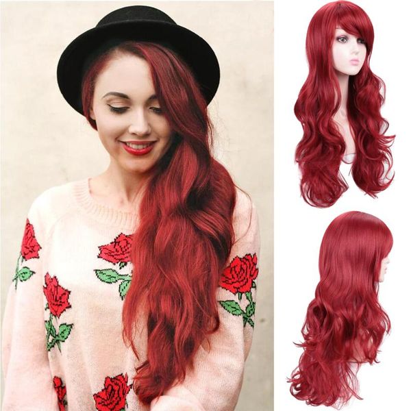 synthetic wigs dan bo artificial wig burgundy natural wavy long hair, with bangs, ladies cosplay party club daily heat-resistant fiber, Black
synthetic wigs dan bo artificial wig burgundy natural wavy long hair, with bangs, ladies cosplay party club daily heat-resistant fiber, Black