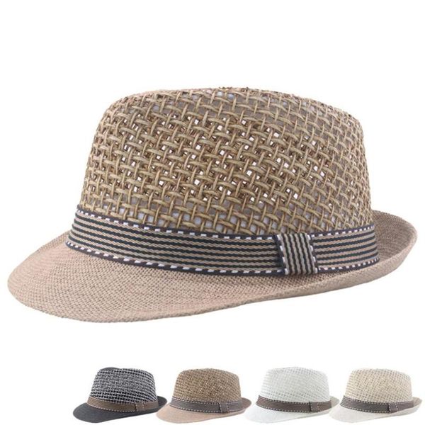 wide brim hats men women fedora panama straw hat jazz cap sun breathable beach summer visor anti-uv trilby sunhat, Blue;gray
wide brim hats men women fedora panama straw hat jazz cap sun breathable beach summer visor anti-uv trilby sunhat, Blue;gray