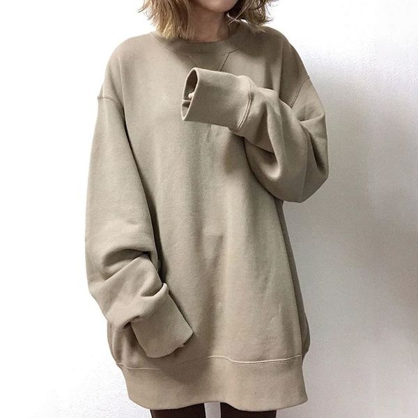women's jackets female sweater, long hooded sweatshirt, casual autumn and winter loose korean big-size harajuku with hoodie wzg6, Black;brown
women's jackets female sweater, long hooded sweatshirt, casual autumn and winter loose korean big-size harajuku with hoodie wzg6, Black;brown