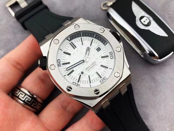 men watch 41mm fully automatic movement sapphire classic fashion stainless steel rubber band 300m/1000ft waterproof luminous luxury watch, Slivery;brown
men watch 41mm fully automatic movement sapphire classic fashion stainless steel rubber band 300m/1000ft waterproof luminous luxury watch, Slivery;brown