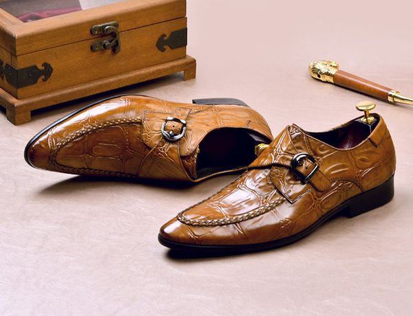 Slip-on Casual Business Mens Dress Shoe Genuine Leather Crocodile Print Brown Party Wedding Mens Loafers With Buckles, Black
Slip-on Casual Business Mens Dress Shoe Genuine Leather Crocodile Print Brown Party Wedding Mens Loafers With Buckles, Black