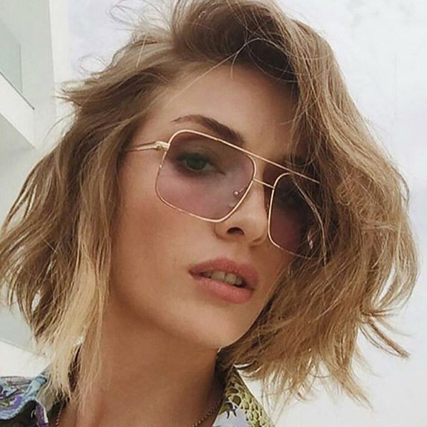 sunglasses vintage luxury square women brown gradient oversized goggles trendy sun glasses silver gold frame eyewear lady uv400, White;black
sunglasses vintage luxury square women brown gradient oversized goggles trendy sun glasses silver gold frame eyewear lady uv400, White;black