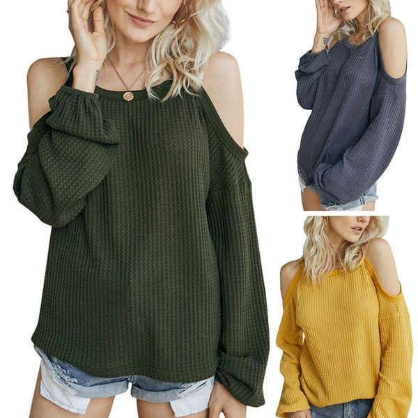 women's sweaters women lantern sleeves waffle knit sweater halter neck cold shoulder pullover solid color casual loose jumpers, White;black
women's sweaters women lantern sleeves waffle knit sweater halter neck cold shoulder pullover solid color casual loose jumpers, White;black