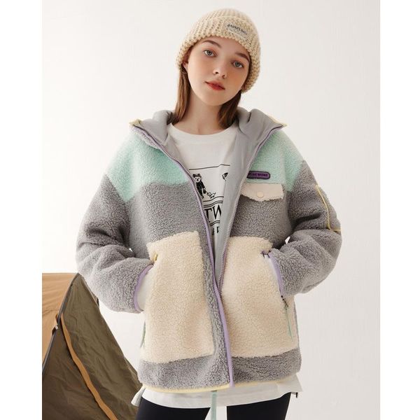 women's jackets lamb wool jacket women patchwork color full sleeve pockets coat 2021 autumn winter thicken warm coats female cx2428, Black;brown
women's jackets lamb wool jacket women patchwork color full sleeve pockets coat 2021 autumn winter thicken warm coats female cx2428, Black;brown