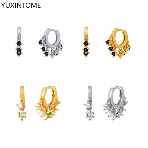 hoop & huggie european and american fashion 925 sterling silver ear buckle cz earrings for women white/black color zircon earring, Golden;silver
hoop & huggie european and american fashion 925 sterling silver ear buckle cz earrings for women white/black color zircon earring, Golden;silver