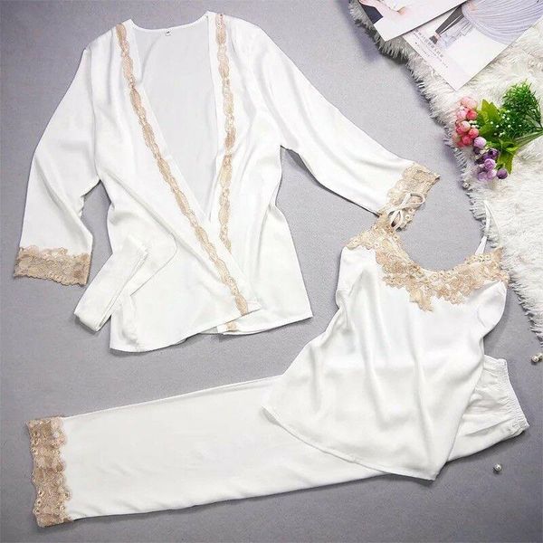 women's sleepwear luxurious silk ladies womens set of 3 pearl white pyjamas pajamas, Black;red
women's sleepwear luxurious silk ladies womens set of 3 pearl white pyjamas pajamas, Black;red