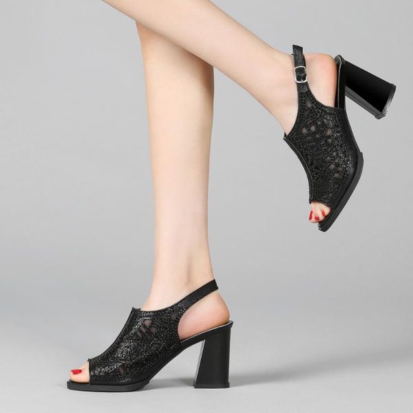 vogue nice women ladies crystal ankle buckle square high heel beach sandals roman shoes #333333, Black
vogue nice women ladies crystal ankle buckle square high heel beach sandals roman shoes #333333, Black