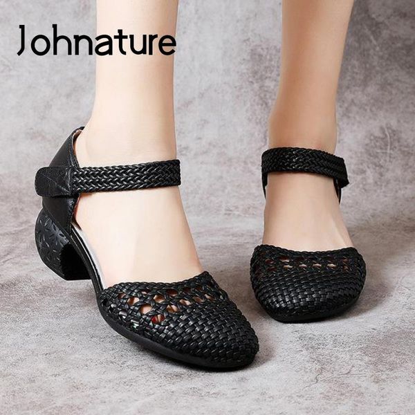 johnature summer sandals retro women shoes 2021 genuine leather weave hook & loop casual sewing handmade ladies, Black
johnature summer sandals retro women shoes 2021 genuine leather weave hook & loop casual sewing handmade ladies, Black