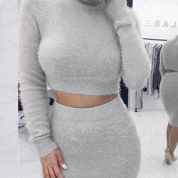 plush mid calf women tracksuits skirt set turtleneck crop 2 piece pencil two chandal mujer piezas, Gray
plush mid calf women tracksuits skirt set turtleneck crop 2 piece pencil two chandal mujer piezas, Gray