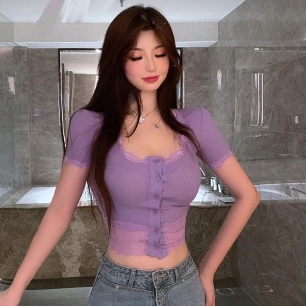 women's t-shirt slim lace up crop korean fashion club solid square collar t shirt women summer short sleeve ropa mujer verano tees, White
women's t-shirt slim lace up crop korean fashion club solid square collar t shirt women summer short sleeve ropa mujer verano tees, White