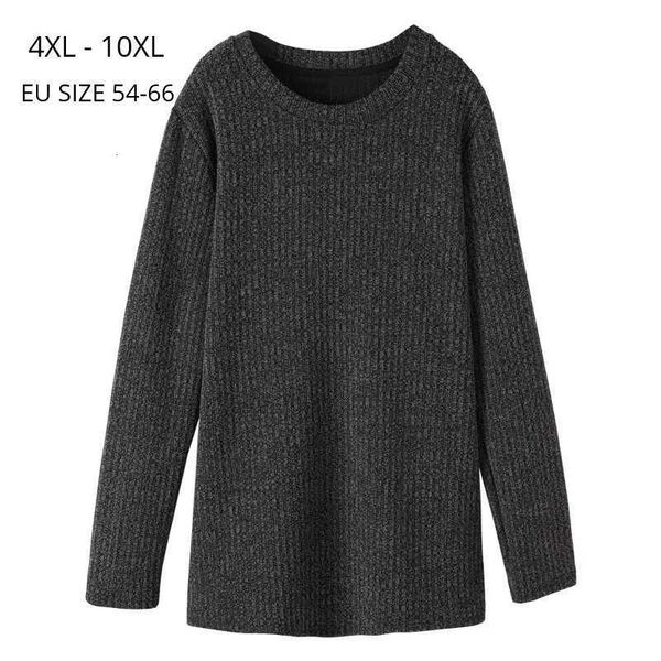 women's sweaters sweaters plus size 10xl 8xl 6xl 4xl women long sleeve spring autumn femme o neck dark grey pullover female oversized w, White;black