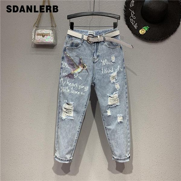 women's jeans european trend holes women 2021 spring summer high waisted capri harem pants girls lady's denim jean, Blue
women's jeans european trend holes women 2021 spring summer high waisted capri harem pants girls lady's denim jean, Blue