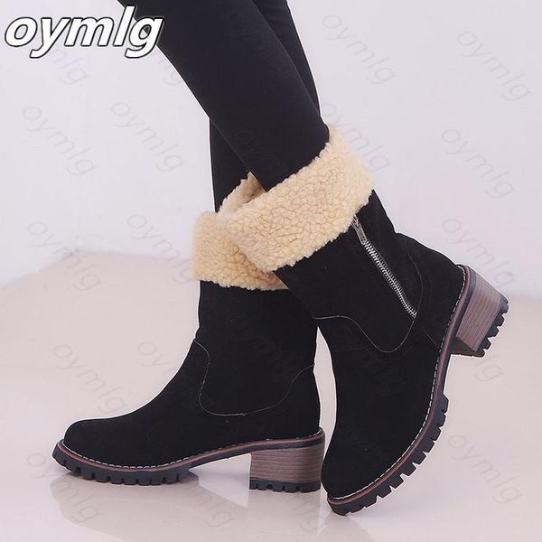 women winter snow boots warm zip up mid calf low heels furry solid suede shoes lady fashion outdoor booties mujer, Black
women winter snow boots warm zip up mid calf low heels furry solid suede shoes lady fashion outdoor booties mujer, Black