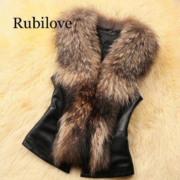 women's vests rubilove 2021 lady faux fur vest waistcoat winter autumn sleeveless outwear casual coat, Black;white
women's vests rubilove 2021 lady faux fur vest waistcoat winter autumn sleeveless outwear casual coat, Black;white