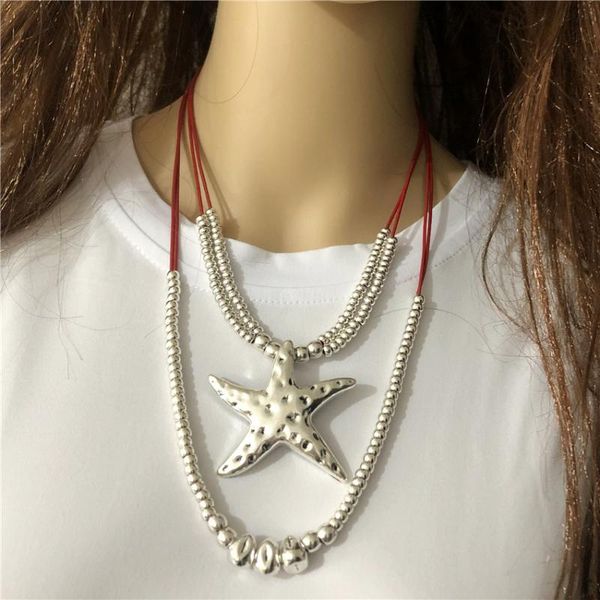 chokers anslow women's leather large starfish pendant necklaces neck fashion jewelry handamde beads charms accessory low0109an, Golden;silver
chokers anslow women's leather large starfish pendant necklaces neck fashion jewelry handamde beads charms accessory low0109an, Golden;silver