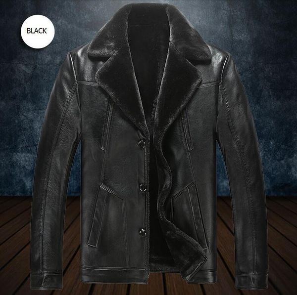 men's fur & faux m-3xl / winter male fashion add hair thickening middle-aged suit brought large size pu leather jacket, Black
men's fur & faux m-3xl / winter male fashion add hair thickening middle-aged suit brought large size pu leather jacket, Black