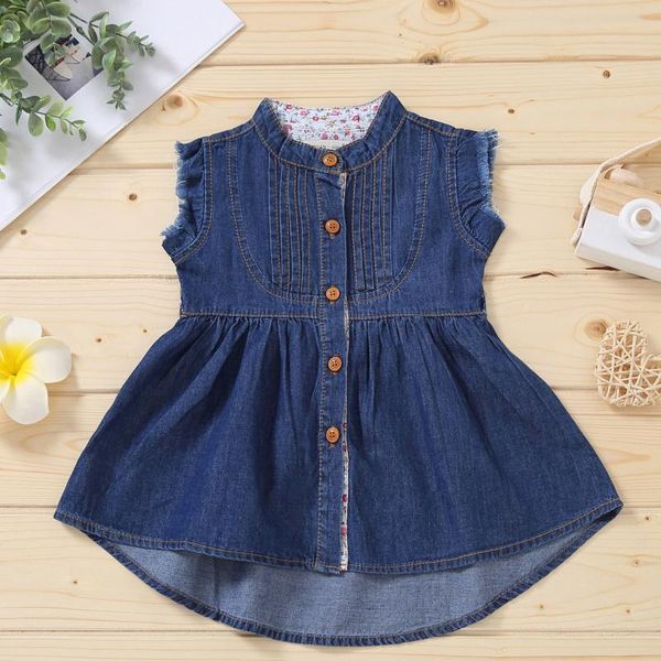 girl's dresses summer dress 3 set for girls kids baby ruffle button denim vestidos tail princess sleeveless de verano, Red;yellow
girl's dresses summer dress 3 set for girls kids baby ruffle button denim vestidos tail princess sleeveless de verano, Red;yellow