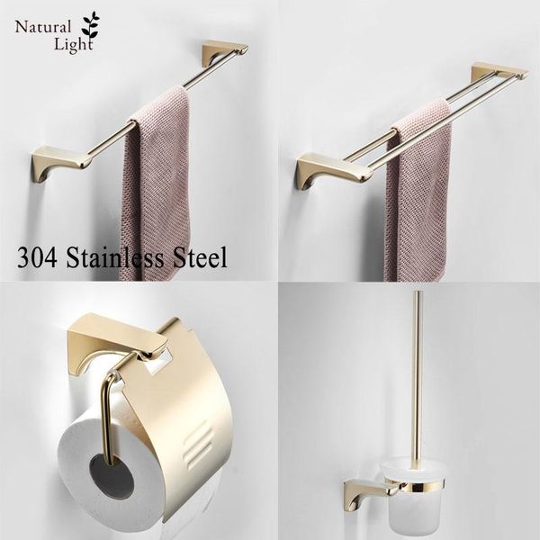 bath accessory set 304 stainless steel single/double towel rack, toilet paper holder, brush, luxury gold, bathroom hardware accessories
bath accessory set 304 stainless steel single/double towel rack, toilet paper holder, brush, luxury gold, bathroom hardware accessories