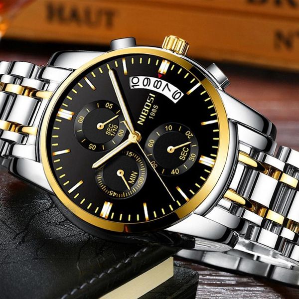 wristwatches nibosi men watch stainless steel mens watches chronograph sport business waterproof quartz wrist clock, Slivery;brown
wristwatches nibosi men watch stainless steel mens watches chronograph sport business waterproof quartz wrist clock, Slivery;brown