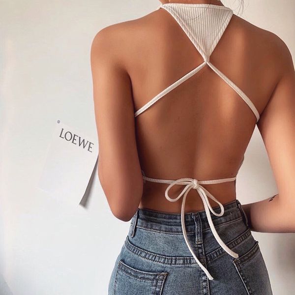 backless camis criss-cross halter cropped ladies camisole party club summer bandage slim women fashion y air, Black;white
backless camis criss-cross halter cropped ladies camisole party club summer bandage slim women fashion y air, Black;white