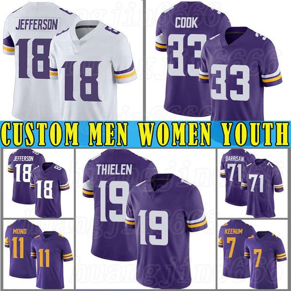 mens custom 33 dalvin cook 18 justin jefferson football jerseys christian darrisaw kellen mond adam thielen women 84 randy moss kirk cousins, Black;red
mens custom 33 dalvin cook 18 justin jefferson football jerseys christian darrisaw kellen mond adam thielen women 84 randy moss kirk cousins, Black;red