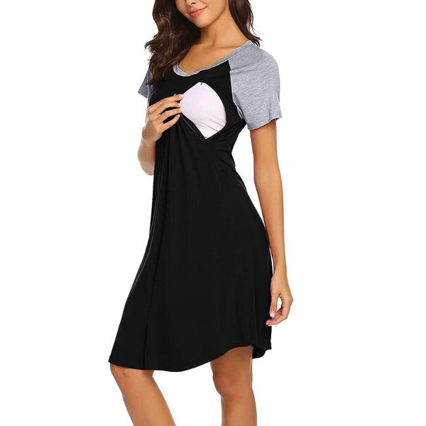 maternity dresses splicing color pregnancy dress short sleeve nursing breastfeeding clothes crew-neck for pregnant women ropa premama, White
maternity dresses splicing color pregnancy dress short sleeve nursing breastfeeding clothes crew-neck for pregnant women ropa premama, White