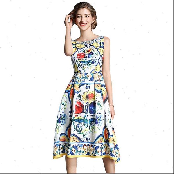 summer women dresses runway print vest dress fashion sleeveless a line party knee length beach plus size, Black;gray
summer women dresses runway print vest dress fashion sleeveless a line party knee length beach plus size, Black;gray