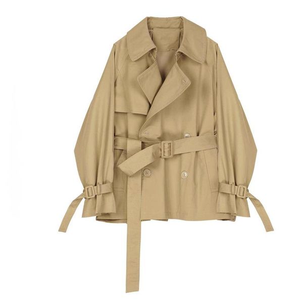 women's trench coats khaki coat for women drawstring waist double breasted 2021 spring fashion style temperament all match female cloth, Tan;black
women's trench coats khaki coat for women drawstring waist double breasted 2021 spring fashion style temperament all match female cloth, Tan;black