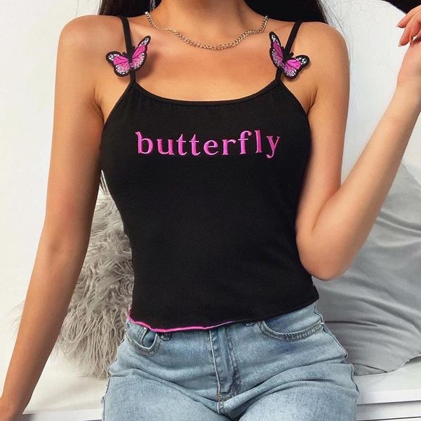 women's tanks & camis black dark goth woman 2021 lady 3d butterfly embroidery letter strap punk gothic camisole hip-hop basic hipster t, White
women's tanks & camis black dark goth woman 2021 lady 3d butterfly embroidery letter strap punk gothic camisole hip-hop basic hipster t, White