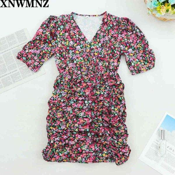 za women vintage v neck floral print casual slim pleated mini dress female pleat puff sleeve vestido chic party dresses she 210510, Black;gray
za women vintage v neck floral print casual slim pleated mini dress female pleat puff sleeve vestido chic party dresses she 210510, Black;gray