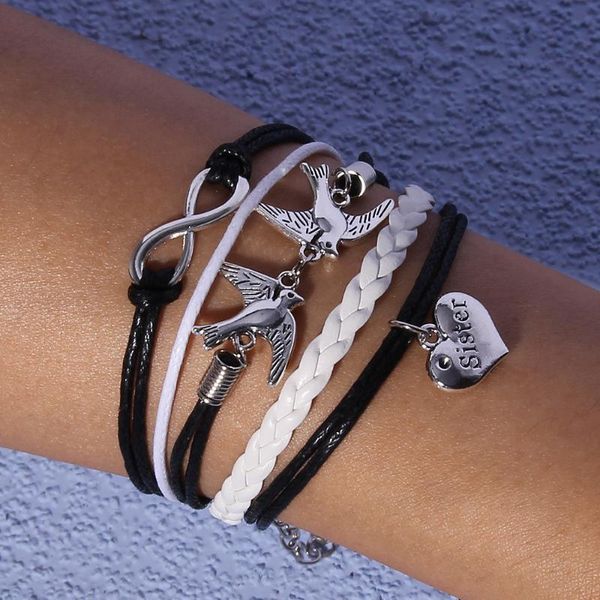 charm bracelets bl251 limeng jewelry european and american fashion heart pendant bracelet personality bird set women, Golden;silver
charm bracelets bl251 limeng jewelry european and american fashion heart pendant bracelet personality bird set women, Golden;silver
