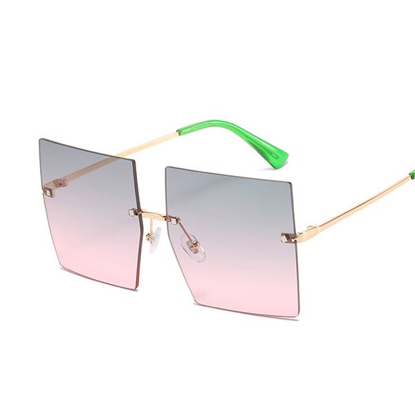 luxury designer sunglasses vintage square women oversized rimless sun glasses shades female fashion brand designer clear oculos de sol 0622, White;black
luxury designer sunglasses vintage square women oversized rimless sun glasses shades female fashion brand designer clear oculos de sol 0622, White;black