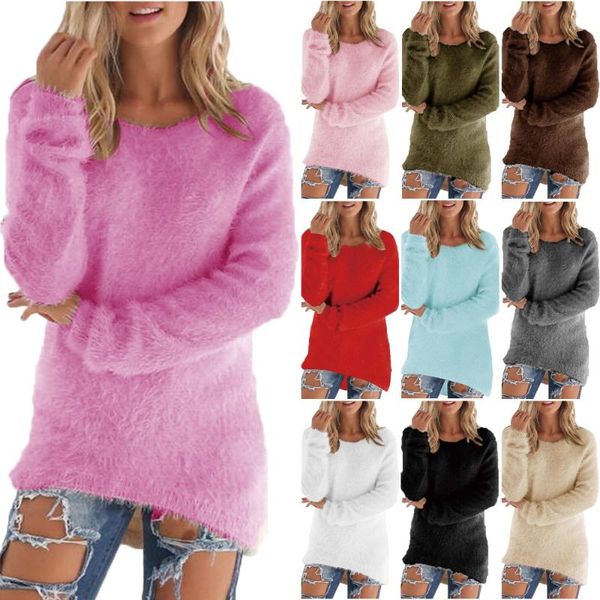 women's t-shirt autumn winter women plush fashion casual loose long sleeve o neck solid color pullover tshirts, White
women's t-shirt autumn winter women plush fashion casual loose long sleeve o neck solid color pullover tshirts, White