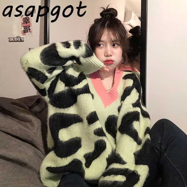 women's clothing sweaters&jumpers pullovers vintage v neck puff long sleeve leopard knitted sweater women pull femme thick chic 210610, White
women's clothing sweaters&jumpers pullovers vintage v neck puff long sleeve leopard knitted sweater women pull femme thick chic 210610, White