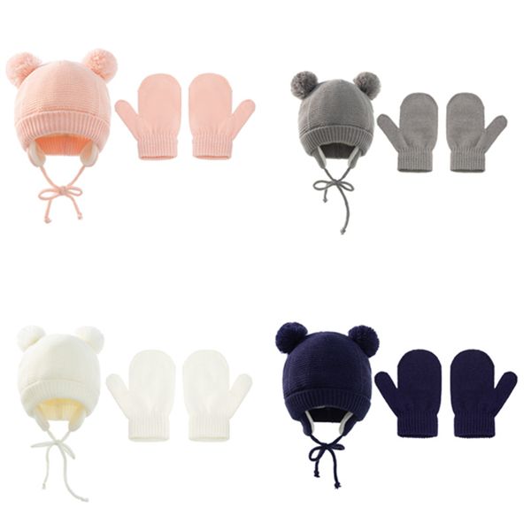 children's pigtail hat glove set warm ear protection kid's knitted hats gloves fashion accessories, Blue;gray
children's pigtail hat glove set warm ear protection kid's knitted hats gloves fashion accessories, Blue;gray