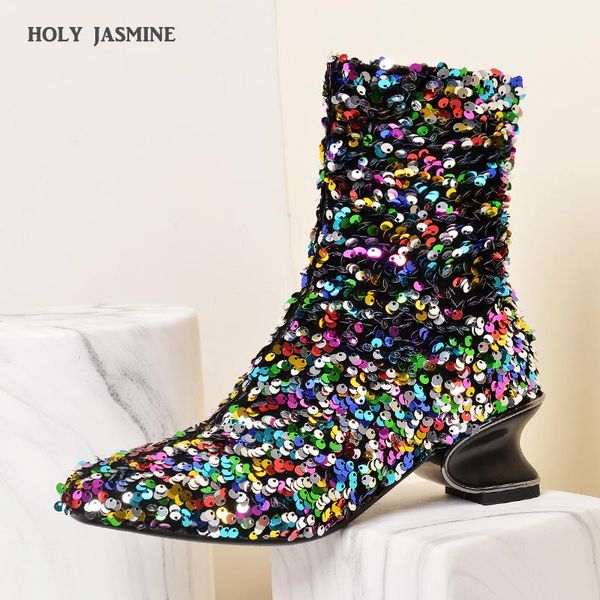 boots ankle women boot bling pointed toe short plush crystal footwear female high heels sequin shoes 2021, Black
boots ankle women boot bling pointed toe short plush crystal footwear female high heels sequin shoes 2021, Black