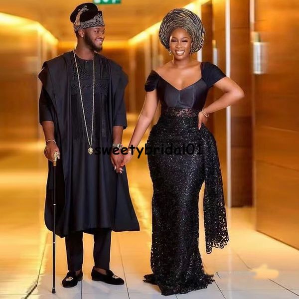 black shiny lace prom dresses off shoulder mermaid formal evening dress for aso ebi black girls party gowns custom made
black shiny lace prom dresses off shoulder mermaid formal evening dress for aso ebi black girls party gowns custom made