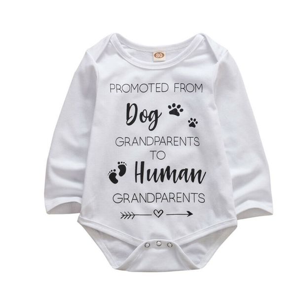 0-18m newborn baby boys cotton bodysuit letter print long sleeve jumpsuit autumn clothes outfits, White
0-18m newborn baby boys cotton bodysuit letter print long sleeve jumpsuit autumn clothes outfits, White