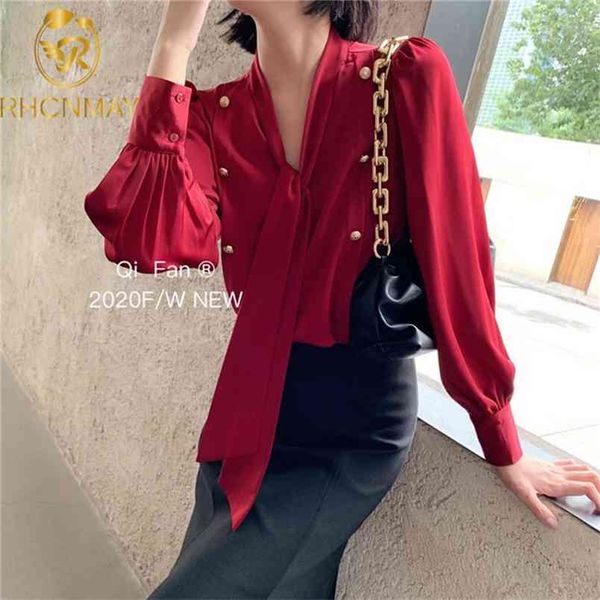 korea women spring summer fashion bow v-neck blouses female solid color loose shirts ladies long sleeve buttons 210506, White
korea women spring summer fashion bow v-neck blouses female solid color loose shirts ladies long sleeve buttons 210506, White