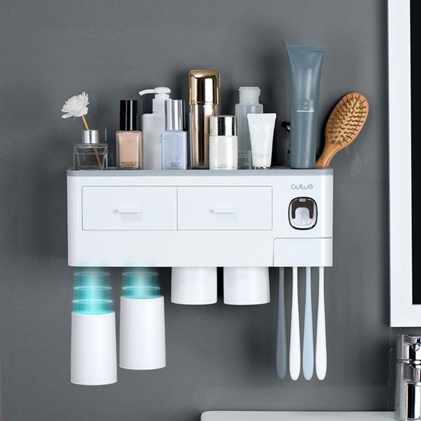 bath accessory set automatic toothpaste dispenser toothbrush holder wall mount squeezers rack with cup magnetic bathroom accessories
bath accessory set automatic toothpaste dispenser toothbrush holder wall mount squeezers rack with cup magnetic bathroom accessories