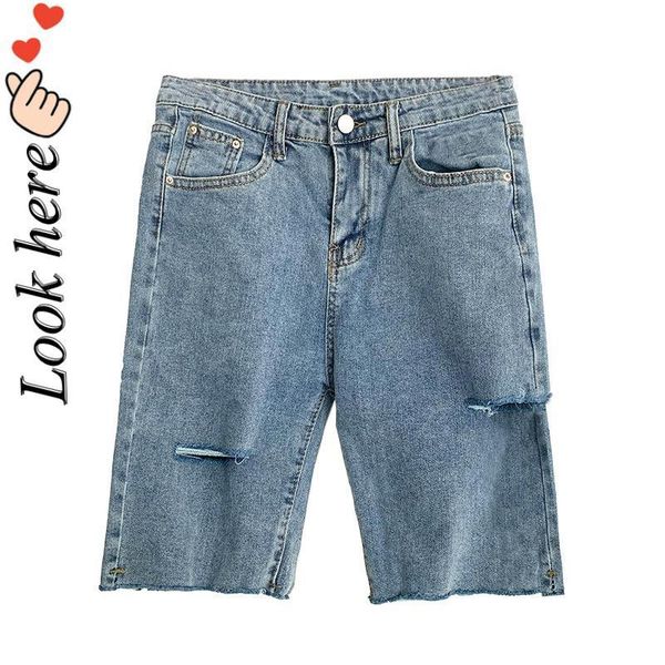 women's shorts high waist slim denim plus size hole woman fashion tight five-point washed female summer, White;black
women's shorts high waist slim denim plus size hole woman fashion tight five-point washed female summer, White;black