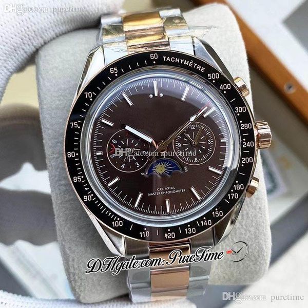 42mm moonwatch miyota automatic mens watch two tone yellow gold black bezel brown dial stick markers moon phase stainless steel bracelet 7 s, Slivery;brown
42mm moonwatch miyota automatic mens watch two tone yellow gold black bezel brown dial stick markers moon phase stainless steel bracelet 7 s, Slivery;brown
