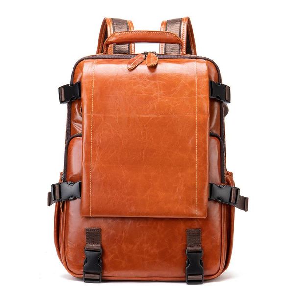 backpack korean leather men's 15 inch large capacity computer retro outdoor mountaineering travel bag softback
backpack korean leather men's 15 inch large capacity computer retro outdoor mountaineering travel bag softback
