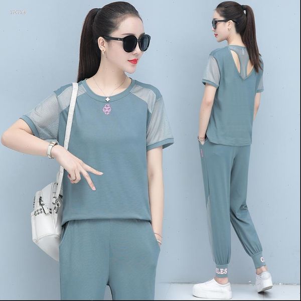 blue women tracksuits lace short sleeve two piece suit womens summer outfits for loose hollow style casual wear 2 pants, Gray
blue women tracksuits lace short sleeve two piece suit womens summer outfits for loose hollow style casual wear 2 pants, Gray