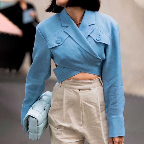 chic solid criss-cross crop blazers for women long sleeve hollow out backless silm all-match coats spring 210525, White;black
chic solid criss-cross crop blazers for women long sleeve hollow out backless silm all-match coats spring 210525, White;black