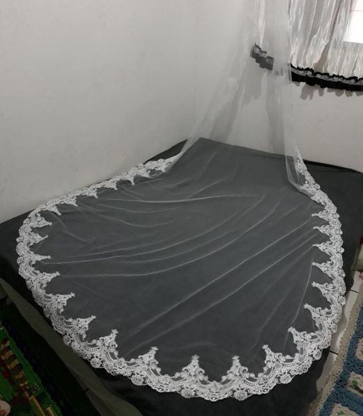 bridal veils 3m white/ivory beautiful cathedral length lace edge wedding veil accessories, Black
bridal veils 3m white/ivory beautiful cathedral length lace edge wedding veil accessories, Black