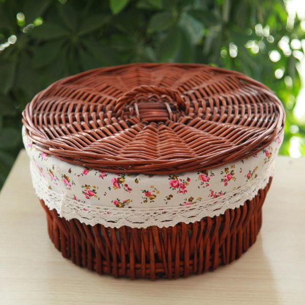 storage baskets round rattan basket with cover cloth lining bread food home use handmade weave finishing decoration box
storage baskets round rattan basket with cover cloth lining bread food home use handmade weave finishing decoration box