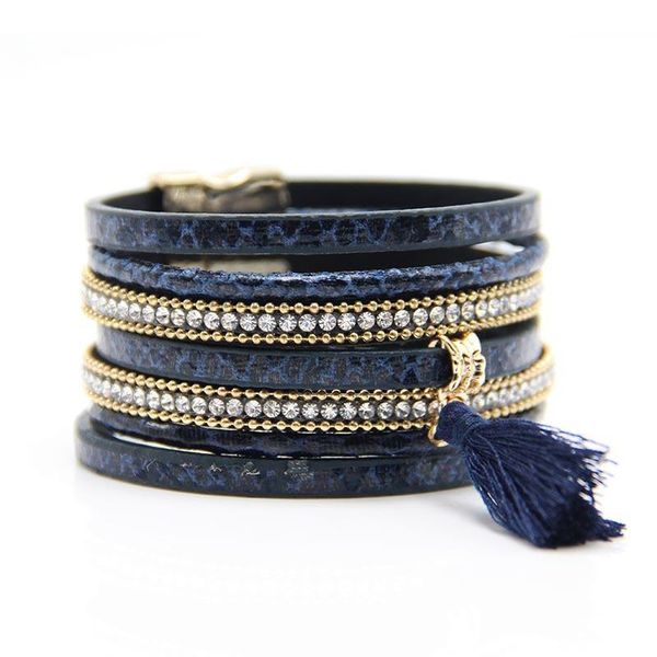 charm bracelets pu leather cord cotton zinc alloy tassel gold color plated multilayer rhinestone approx 7.5 inch strand, Golden;silver
charm bracelets pu leather cord cotton zinc alloy tassel gold color plated multilayer rhinestone approx 7.5 inch strand, Golden;silver