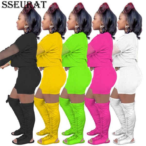 women's tracksuits sseurat women set solid mesh patchwork full sleeve crop stretchy shorts two 2 piece sets summer, Gray
women's tracksuits sseurat women set solid mesh patchwork full sleeve crop stretchy shorts two 2 piece sets summer, Gray
